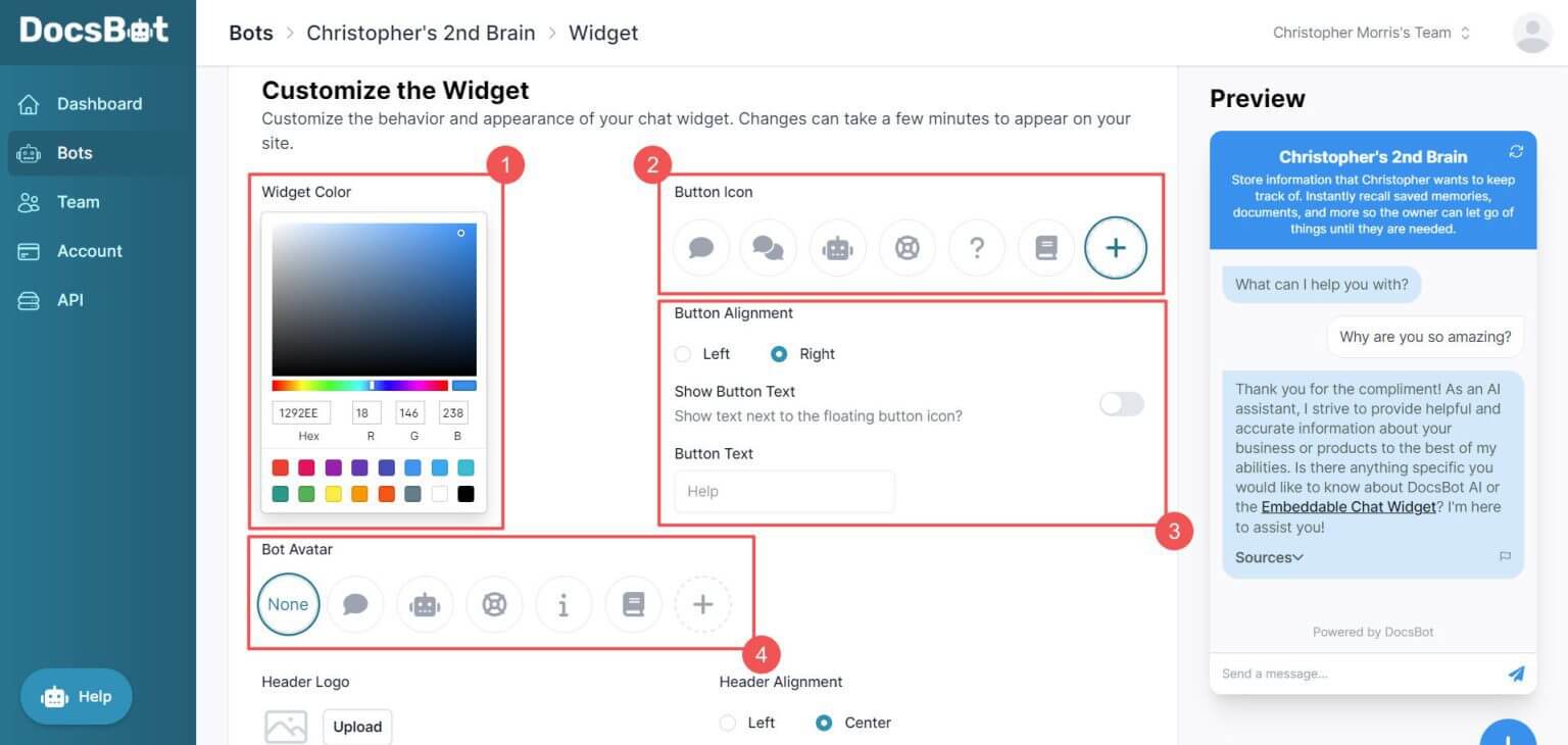 Chatbot anpassen - Agentur Brunner & Rost