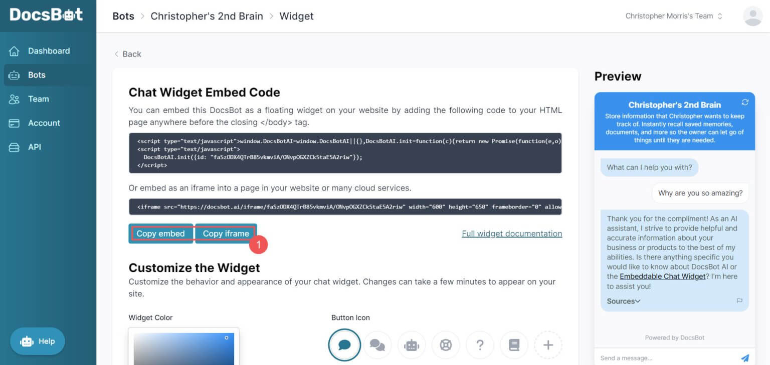 Einbettungscodes für Ihr Chat-Widget - Agentur Brunner & Rost