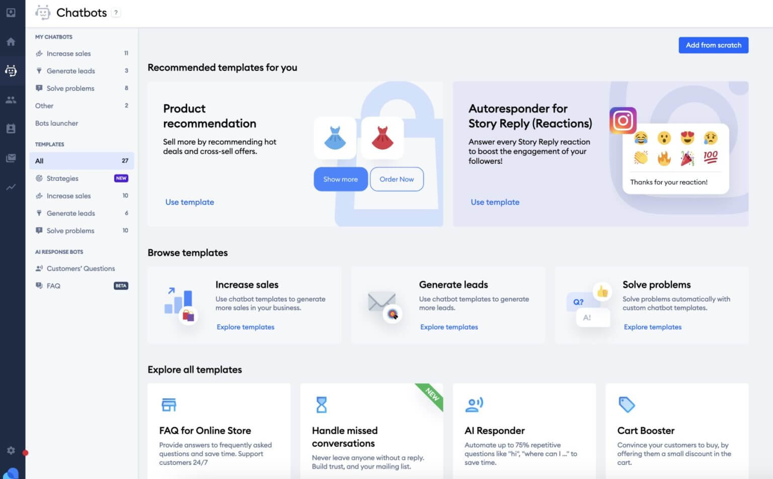 Chatbot-Funktionen von Tidio Chatbot-Funktionen von Tidio - Agentur Brunner & Rost
